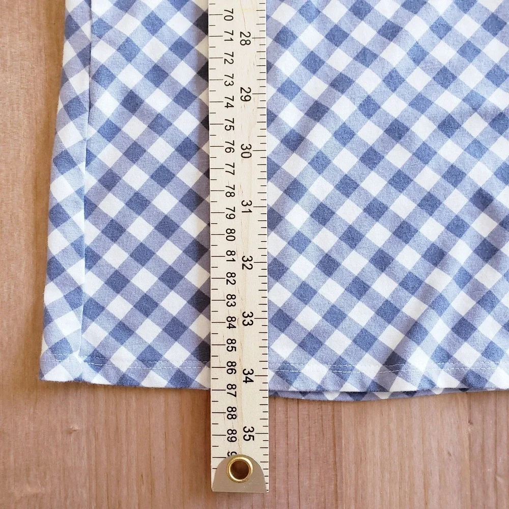 Soma Embraceable Gingham Print  Pink & Gray Sleepshirt Night Dress Size XS
